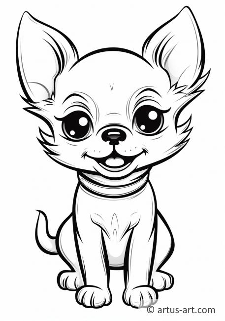 Sevimli Chihuahua Boyama Sayfası